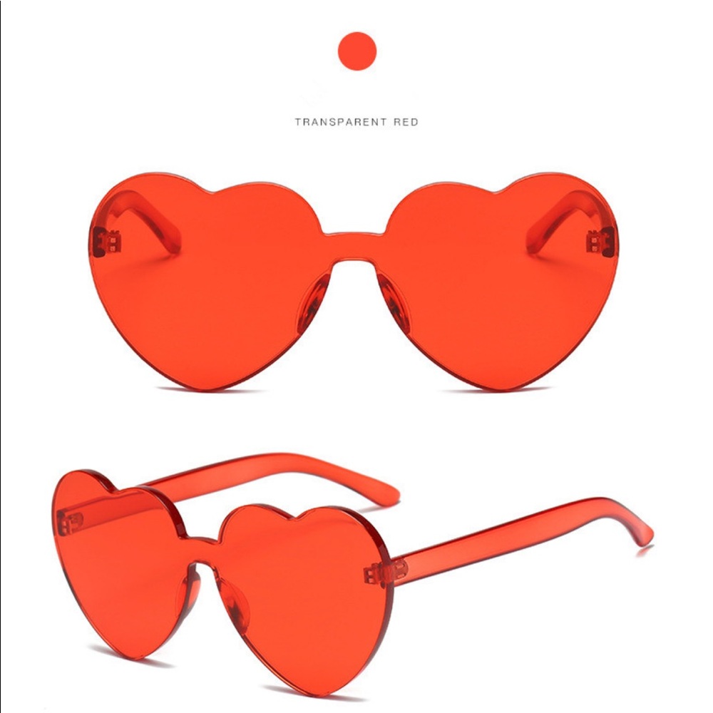 New Rimless Heart Acrylic Sunglasses - Picture 4 of 10